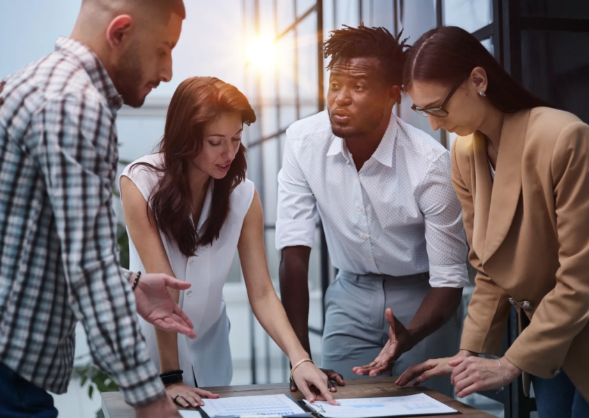 Cross-functional team coordinating on integrating incentives into budgets