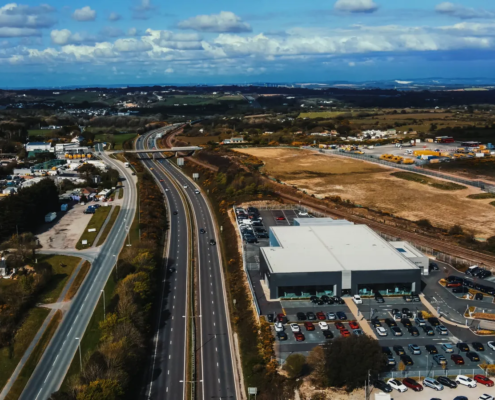 Industrial facility near transportation hubs representing strong site selection ROI