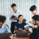 International business team planning U.S. expansion using incentives for international companies